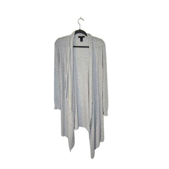 White House Black Market Sweaters - White House Black Market Cardigan Sweater Size Medium Gray Neutral Lagenlook